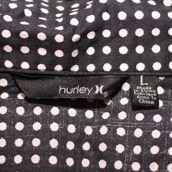 Hurley black polka dots shirt with tie - Picture 6 of 9